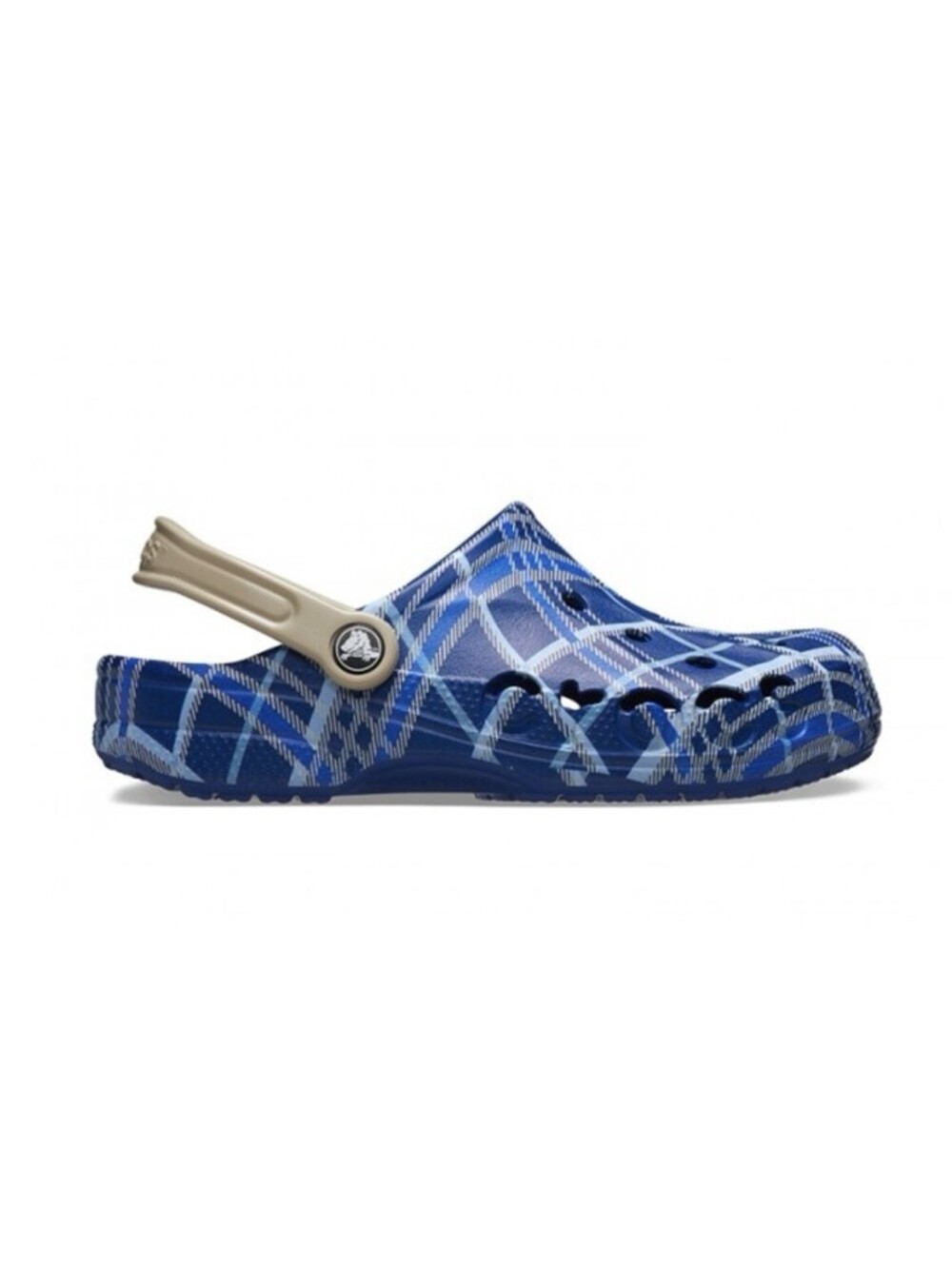 Crocs Baya Holiday Blue Plaid Clogs Christmas J Mens Sz 11 - 210752-4GX - NWT - Picture 1 of 4